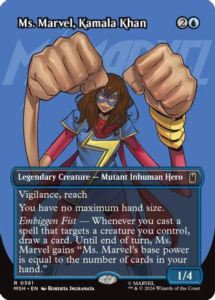 Ms. Marvel, Kamala Khan (Borderless) (361) [Marvel Super Heroes] foil - Deck Out Gaming