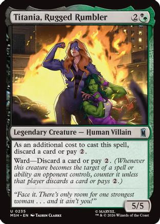 Titania, Rugged Rumbler (235) [Marvel Super Heroes] foil - Deck Out Gaming