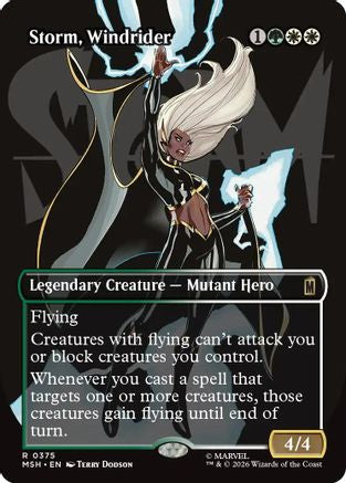 Storm, Windrider (Borderless) (375) [Marvel Super Heroes] - Deck Out Gaming