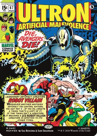 Ultron, Artificial Malevolence (Borderless) (0401) (401) [Marvel Super Heroes] foil - Deck Out Gaming
