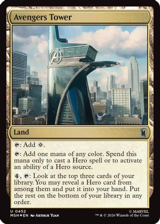 Avengers Tower (Surge Foil) (452) [Marvel Super Heroes] foil - Deck Out Gaming
