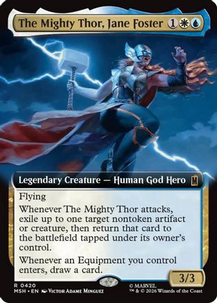 The Mighty Thor, Jane Foster (Extended Art) (420) [Marvel Super Heroes] foil - Deck Out Gaming