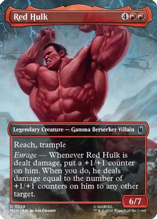Red Hulk (Borderless) (329) [Marvel Super Heroes] - Deck Out Gaming