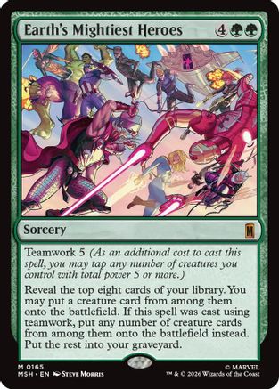 Earth's Mightiest Heroes (165) [Marvel Super Heroes] foil - Deck Out Gaming