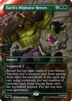 Earth's Mightiest Heroes (Borderless) (349) [Marvel Super Heroes] - Deck Out Gaming