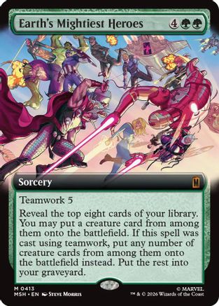 Earth's Mightiest Heroes (Extended Art) (413) [Marvel Super Heroes] - Deck Out Gaming