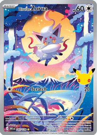 Hisuian Zorua - 145/128 (145) [ME: 30th Celebration] Holofoil-1