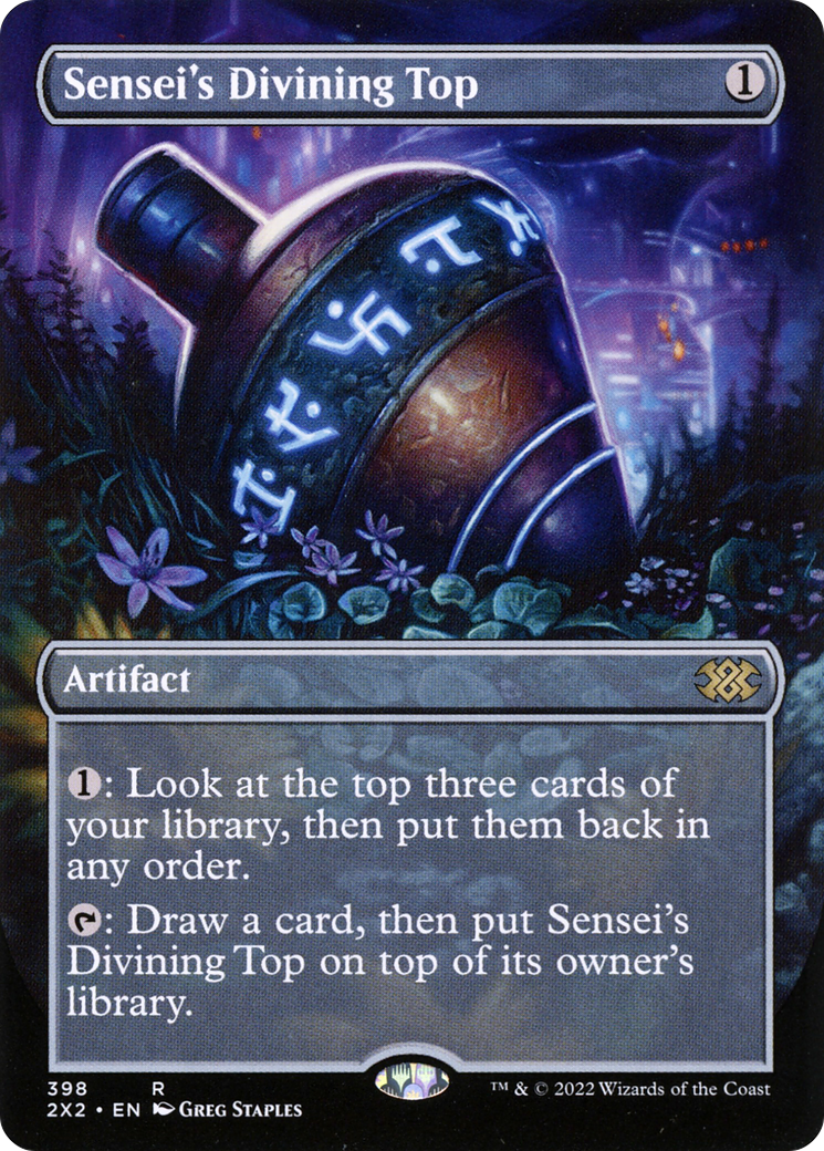 Sensei's Divining Top (Borderless) (398) [Double Masters 2022] - Deck Out Gaming