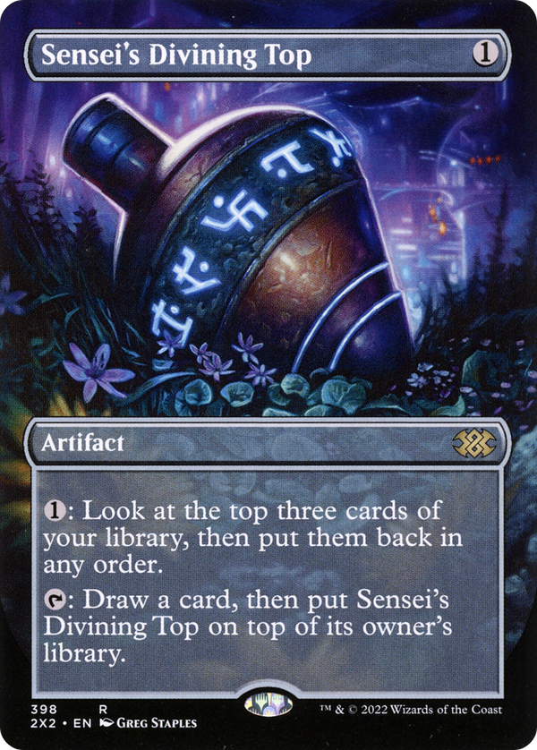 Sensei's Divining Top (Borderless) (398) [Double Masters 2022] foil - Deck Out Gaming