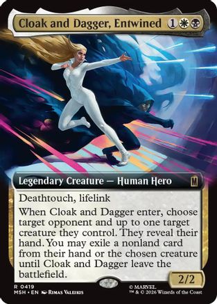 Cloak and Dagger, Entwined (Extended Art) (419) [Marvel Super Heroes] foil - Deck Out Gaming
