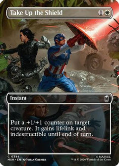Take Up the Shield (Borderless) (348) [Marvel Super Heroes] - Deck Out Gaming