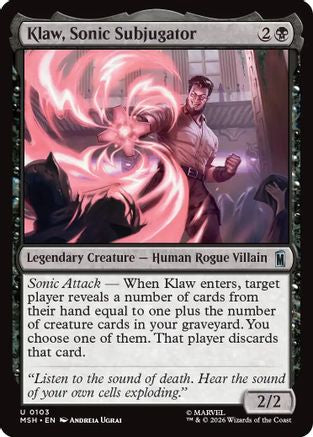 Klaw, Sonic Subjugator (103) [Marvel Super Heroes] - Deck Out Gaming