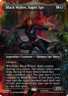 Black Widow, Super Spy (Borderless) (0347) (347) [Marvel Super Heroes] foil - Deck Out Gaming
