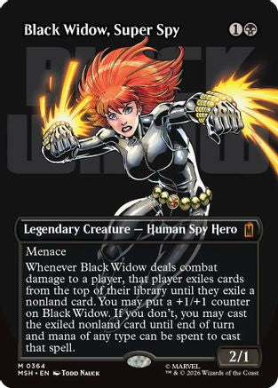 Black Widow, Super Spy (Borderless) (0364) (364) [Marvel Super Heroes] - Deck Out Gaming
