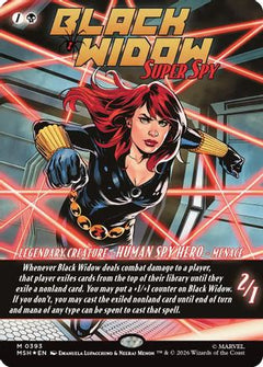 Black Widow, Super Spy (Borderless) (0393) (393) [Marvel Super Heroes] - Deck Out Gaming