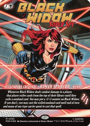 Black Widow, Super Spy (Borderless) (0393) (393) [Marvel Super Heroes] - Deck Out Gaming