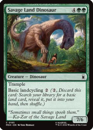 Savage Land Dinosaur (185) [Marvel Super Heroes] foil - Deck Out Gaming