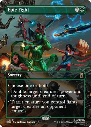 Epic Fight (Borderless) (351) [Marvel Super Heroes] foil - Deck Out Gaming