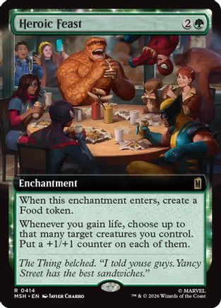 Heroic Feast (Extended Art) (414) [Marvel Super Heroes] - Deck Out Gaming
