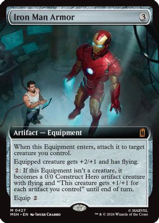 Iron Man Armor (Extended Art) (427) [Marvel Super Heroes] foil - Deck Out Gaming