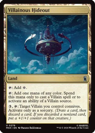 Villainous Hideout (276) [Marvel Super Heroes] foil - Deck Out Gaming