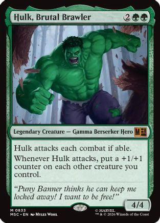 Hulk, Brutal Brawler (833) [Commander: Marvel Super Heroes] - Deck Out Gaming
