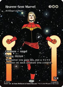 Heaven-Sent Marvel - Archangel of Thune (Borderless) (41) [Marvel Universe Eternal-Legal] foil - Deck Out Gaming
