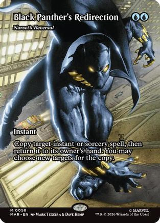 Black Panther's Redirection - Narset's Reversal (Borderless) (58) [Marvel Universe Eternal-Legal] - Deck Out Gaming
