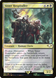 Sister Hospitaller (Surge Foil) (141) [Warhammer 40,000 Commander] foil - Deck Out Gaming