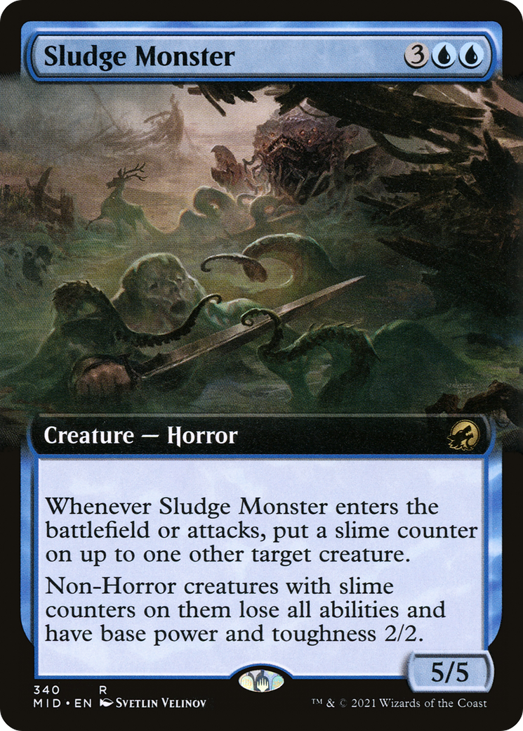 Sludge Monster (Extended Art) (340) [Innistrad: Midnight Hunt] foil - Deck Out Gaming