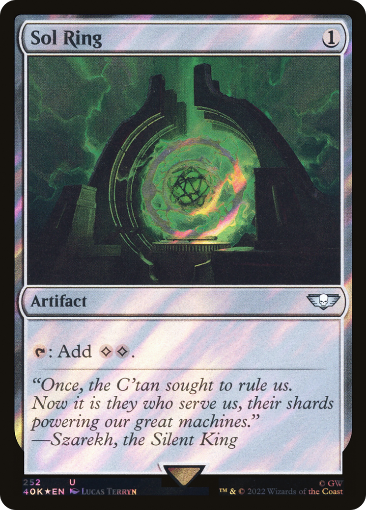 Sol Ring (252) (Surge Foil) (252) [Warhammer 40,000 Commander] foil - Deck Out Gaming