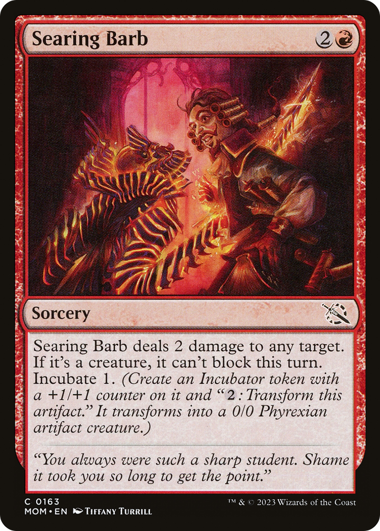 Searing Barb (163) [March of the Machine] foil - Deck Out Gaming
