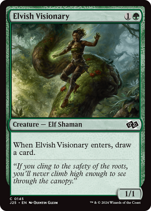 Elvish Visionary (145) [Foundations Jumpstart] - Deck Out Gaming