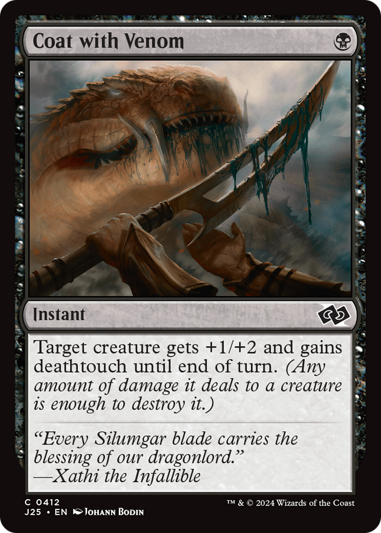Coat with Venom (412) [Foundations Jumpstart] - Deck Out Gaming