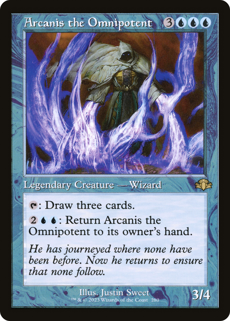 Arcanis the Omnipotent (Retro Frame) (280) [Dominaria Remastered] - Deck Out Gaming