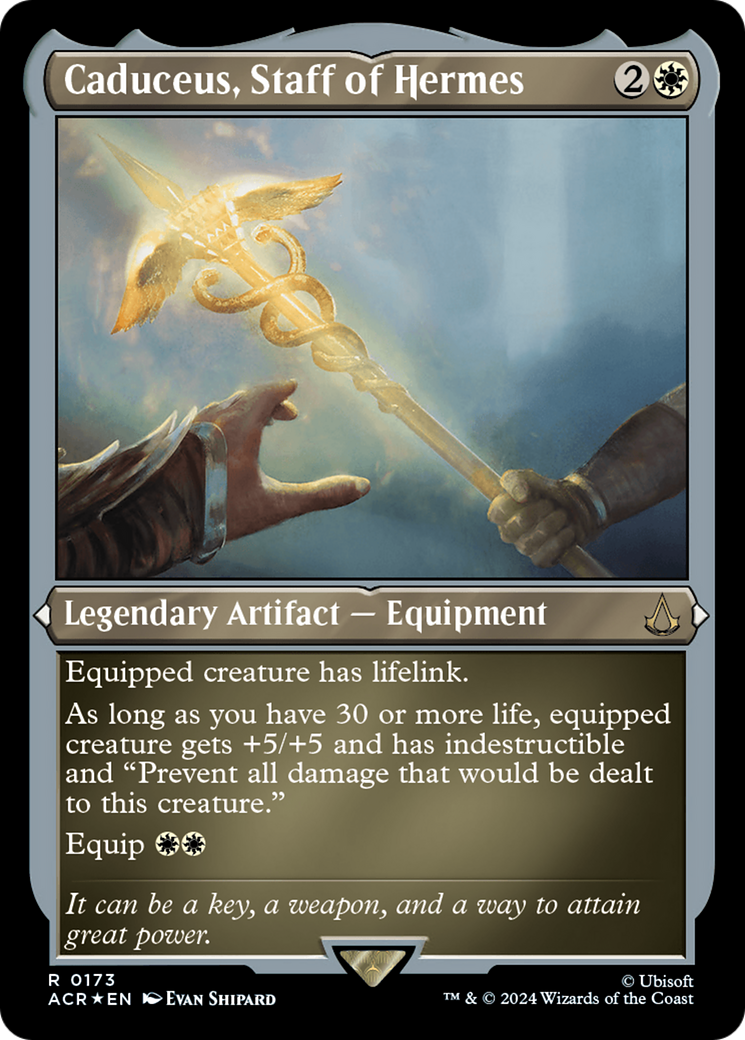 Caduceus, Staff of Hermes (173) [Assassin's Creed] etched - Deck Out Gaming