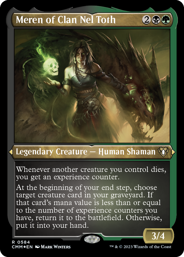 Meren of Clan Nel Toth (584) [Commander Masters] etched - Deck Out Gaming