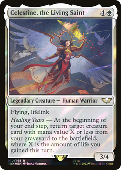 Celestine, the Living Saint (Surge Foil) (10) [Warhammer 40,000 Commander] foil - Deck Out Gaming