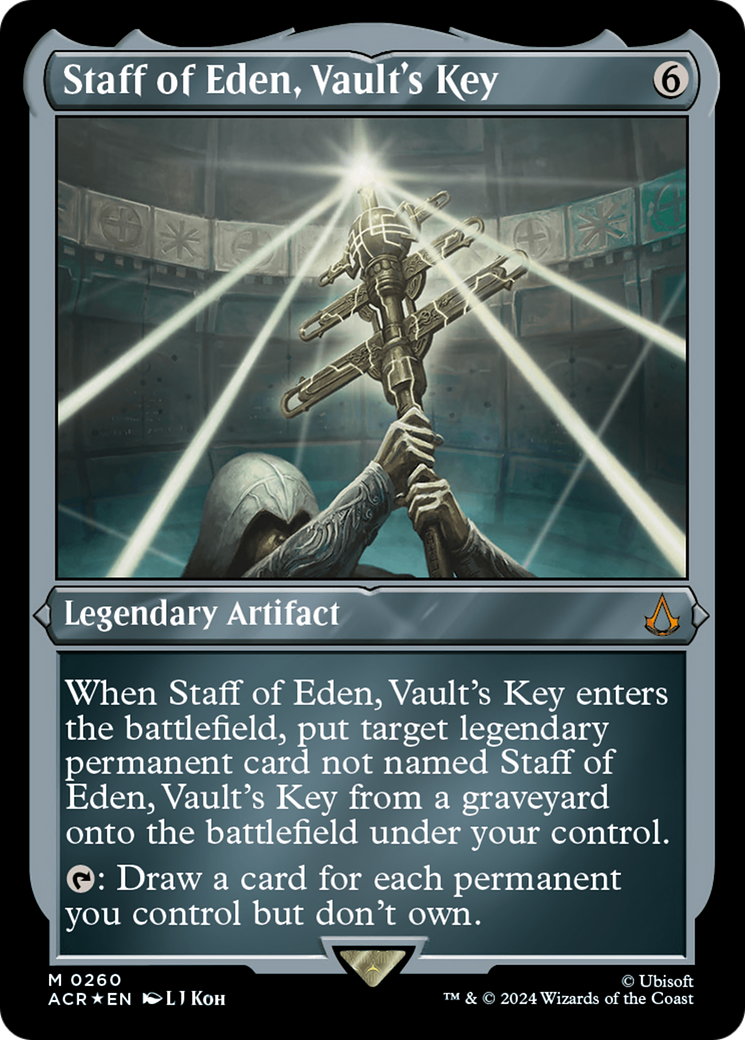 Staff of Eden, Vault's Key (260) [Assassin's Creed] etched - Deck Out Gaming