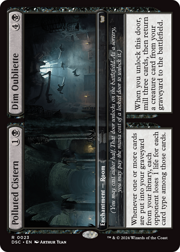 Polluted Cistern // Dim Oubliette (23) [Duskmourn: House of Horror Commander] - Deck Out Gaming