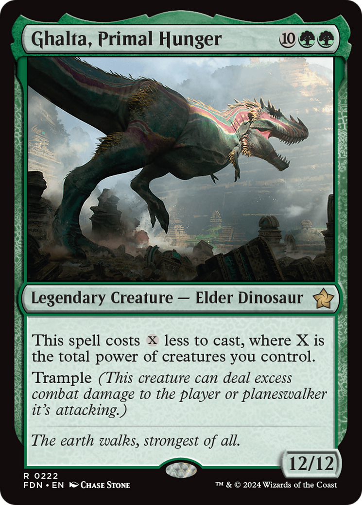 Ghalta, Primal Hunger (222) [Foundations] foil - Deck Out Gaming