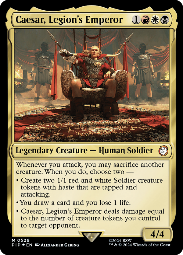 Caesar, Legion's Emperor (Surge Foil) (529) [Fallout] foil - Deck Out Gaming