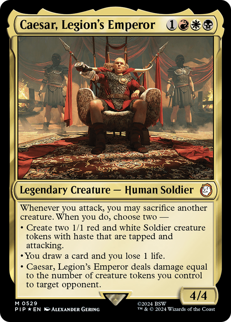Caesar, Legion's Emperor (Surge Foil) (529) [Fallout] foil - Deck Out Gaming