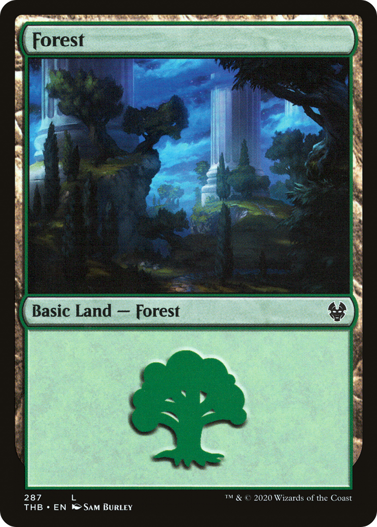 Forest (287) (287) [Theros Beyond Death] foil - Deck Out Gaming