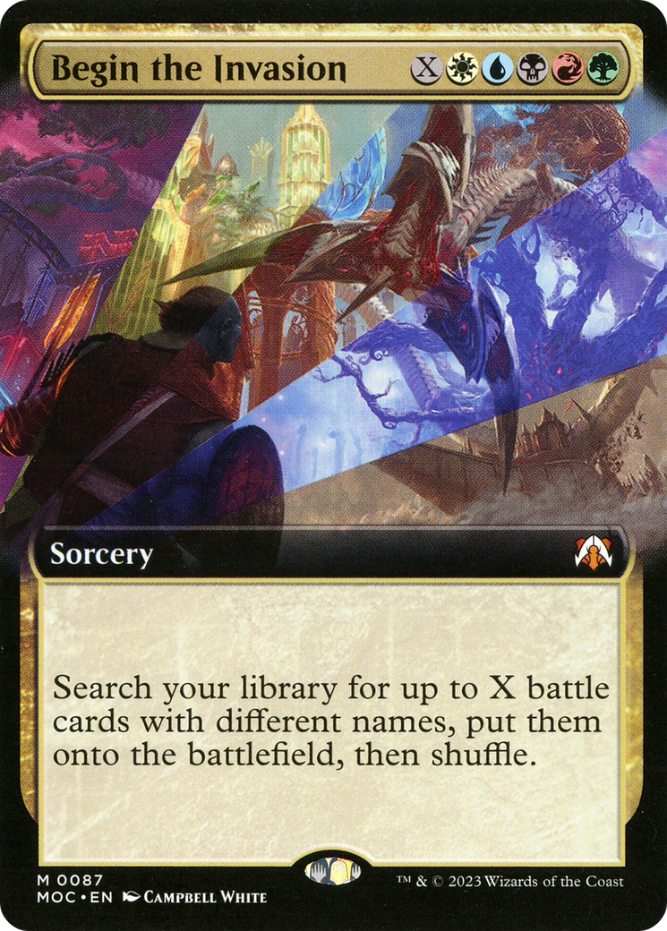 Begin the Invasion (Extended Art) (87) [March of the Machine Commander] foil - Deck Out Gaming