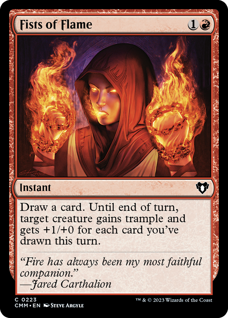 Fists of Flame (223) [Commander Masters] foil - Deck Out Gaming
