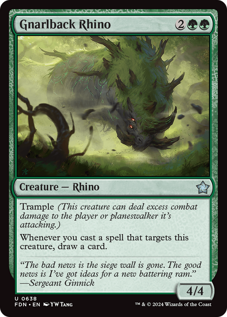 Gnarlback Rhino (638) [Foundations] - Deck Out Gaming