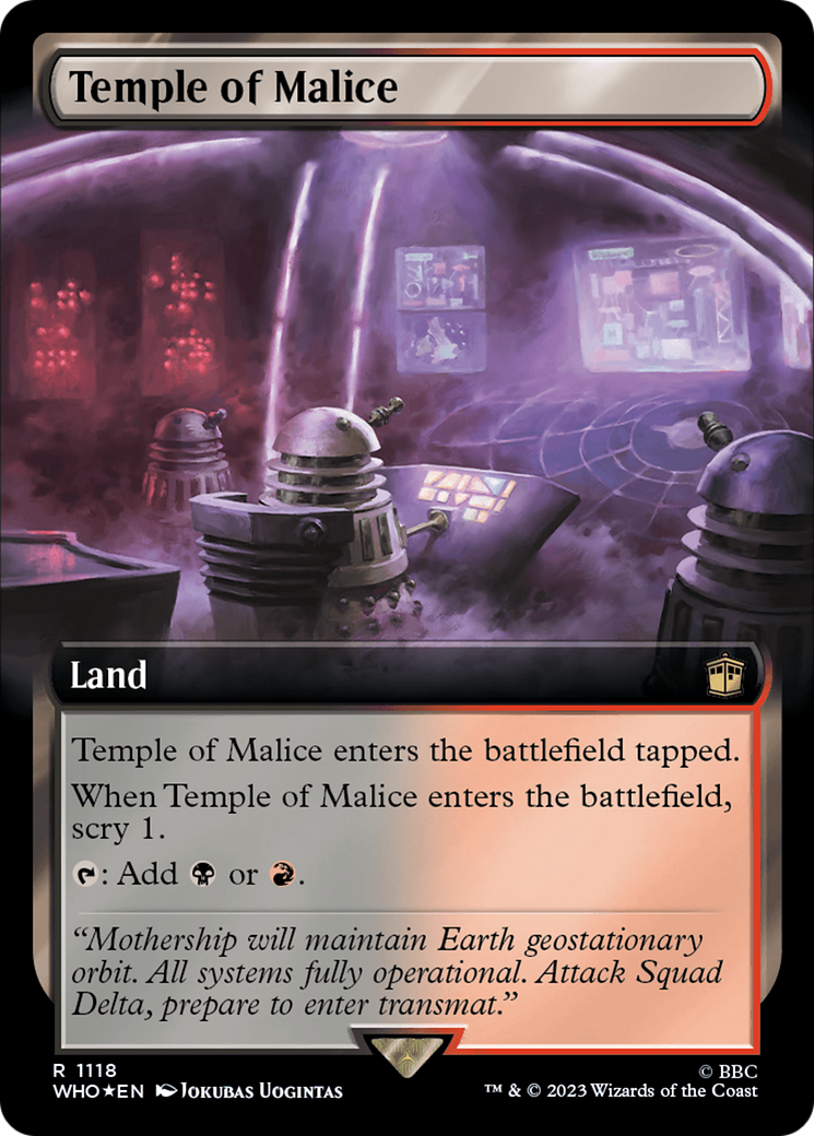 Temple of Malice (Extended Art) (Surge Foil) (1118) [Doctor Who] foil - Deck Out Gaming