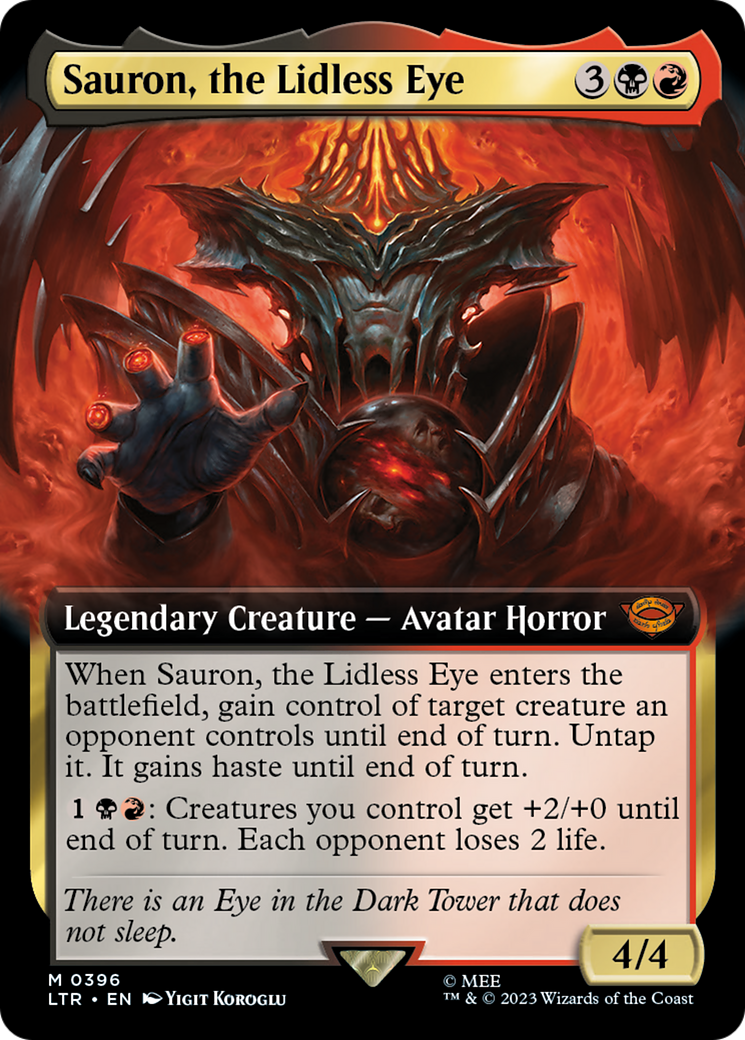 Sauron, the Lidless Eye (Extended Art) (396) [The Lord of the Rings: Tales of Middle-earth] - Deck Out Gaming