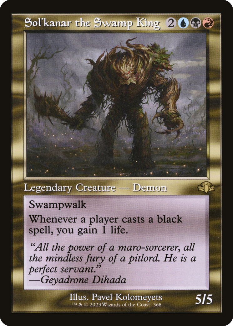 Sol'kanar the Swamp King (Retro Frame) (368) [Dominaria Remastered] - Deck Out Gaming